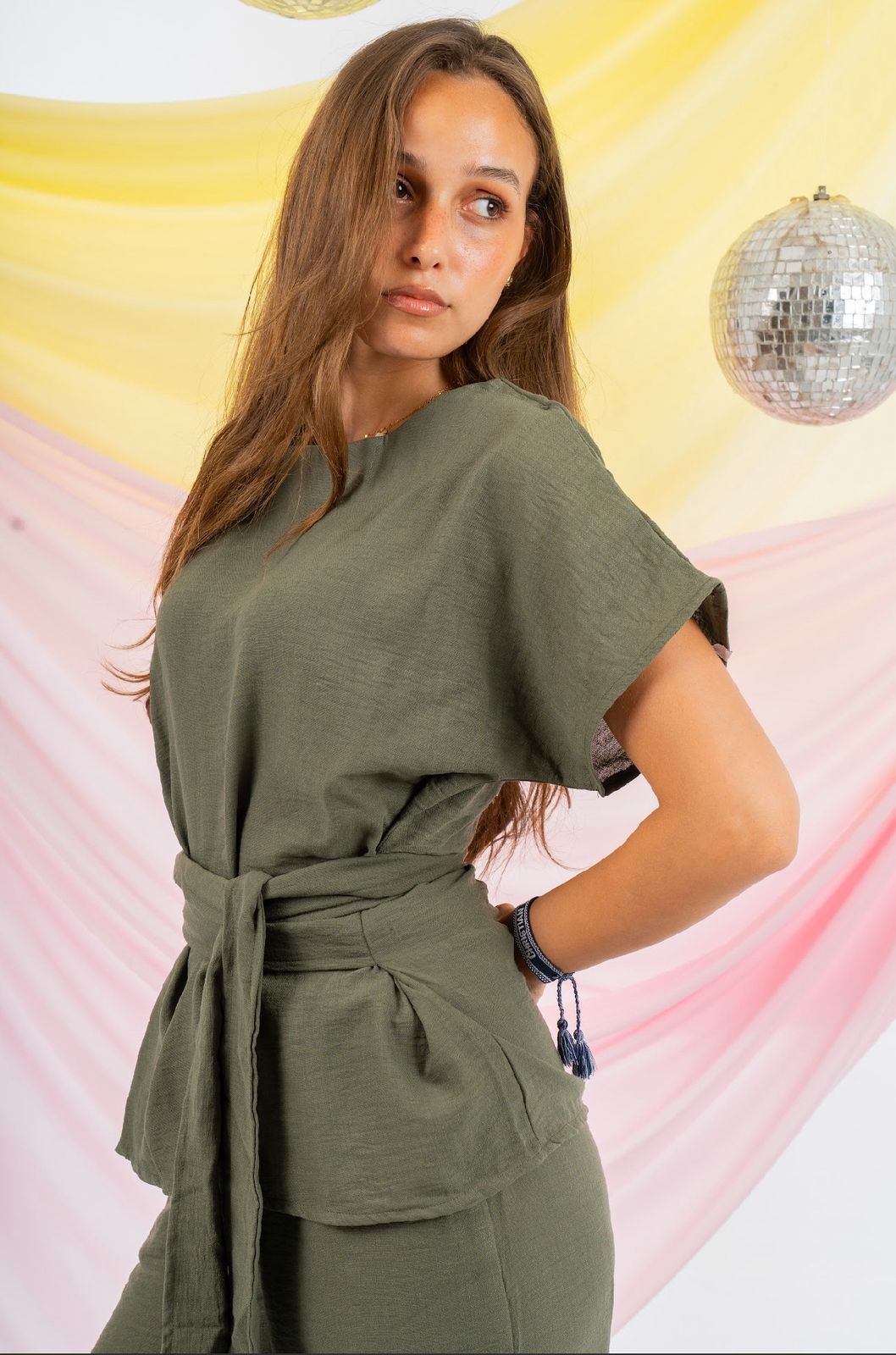 Linen Wrap Top